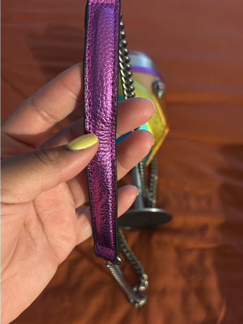 Kurt Geiger Multicolor Metallic Cup Crossbody - Picture 6 of 8